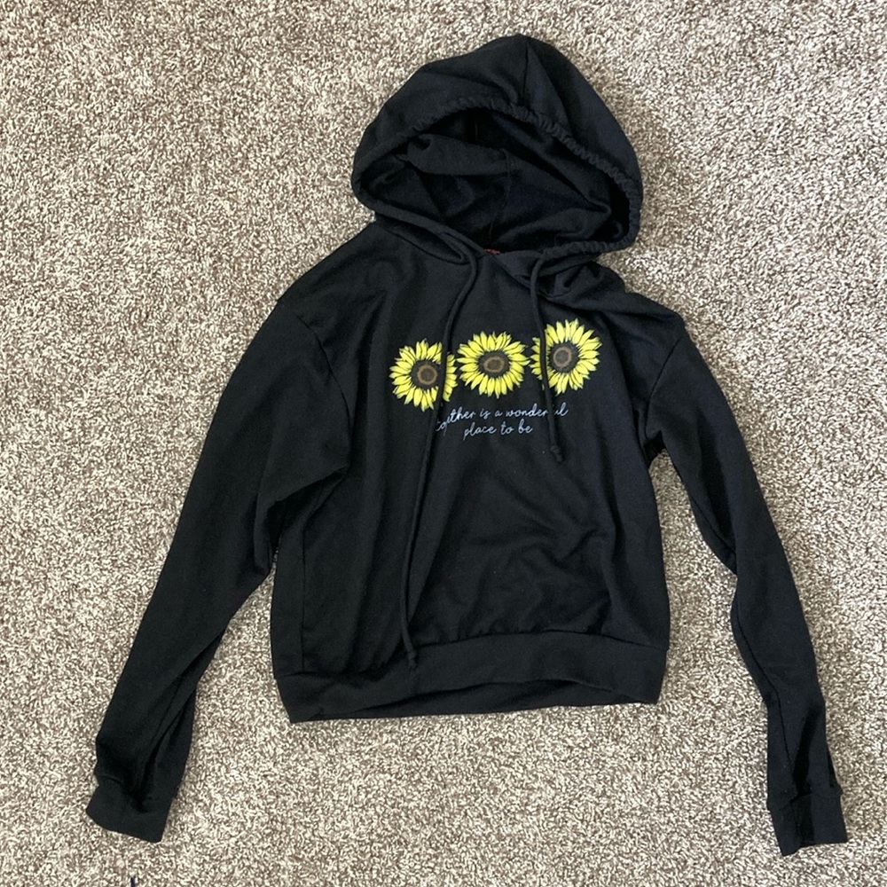 cropped sunflower hoodie